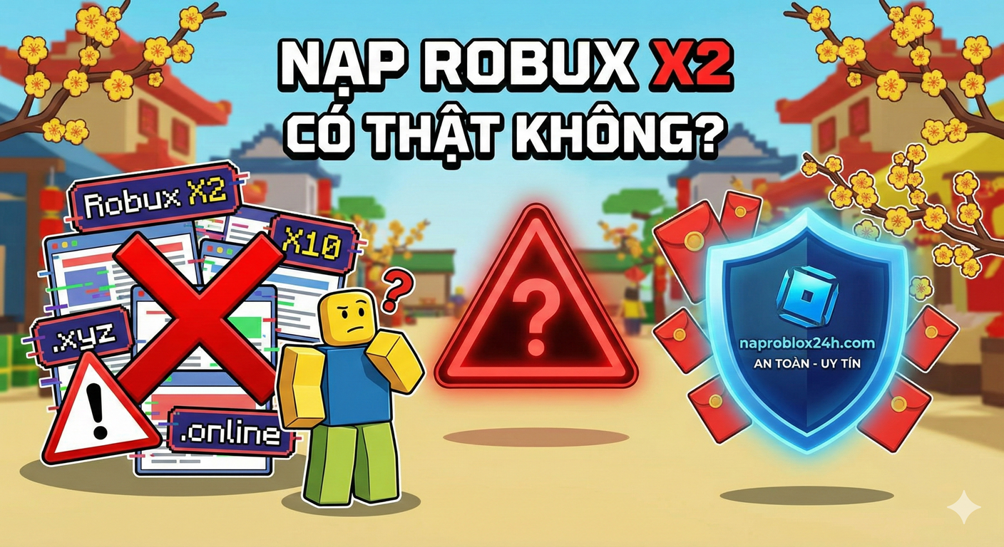 Nạp Robux X2 Có Thật Không? Sự Thật Các Web Lừa Đảo Dịp Tết